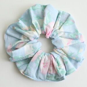 Handmade blue floral Scrunchie Hair Accessory